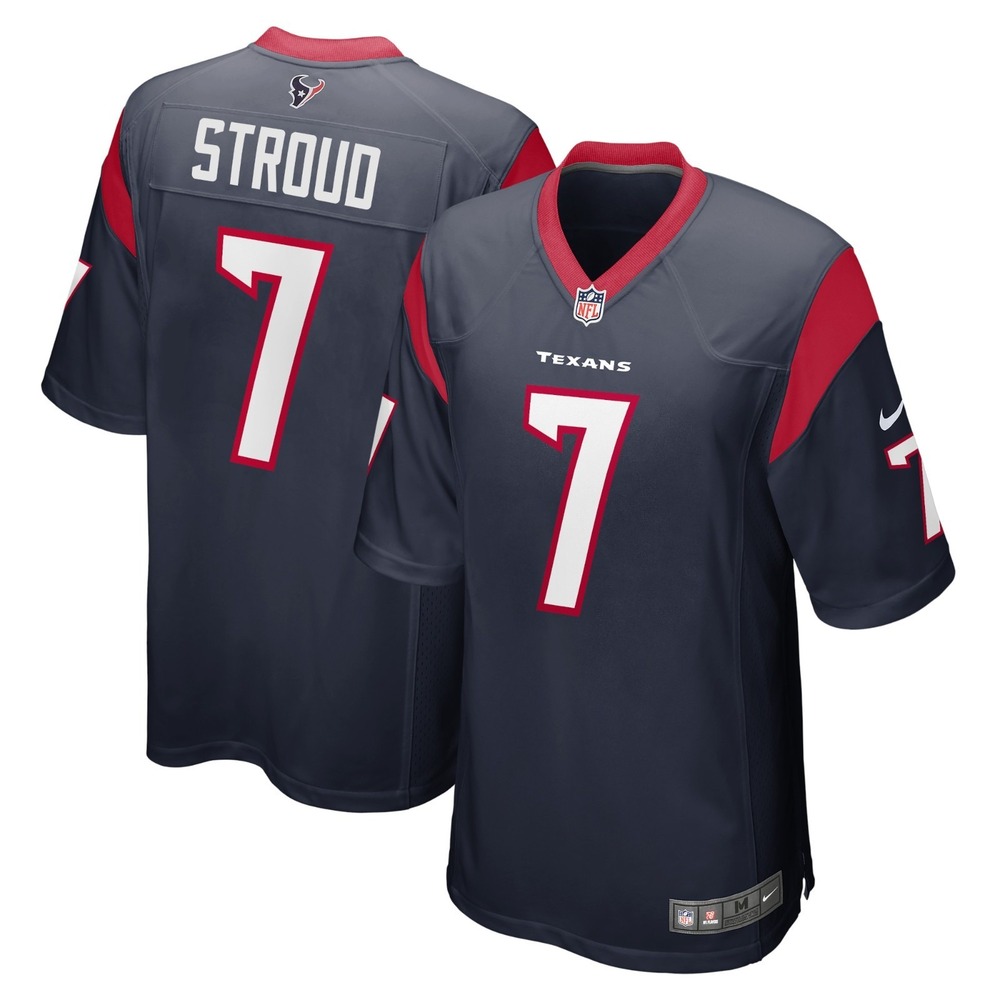 Nike C.J. Stroud Houston Texans #7 Men's 3XL On-Field Game Jersey Navy Blue NWT